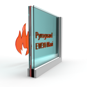 Dubbel glas Pyroguard EW30 Maxi (stalen constructie)